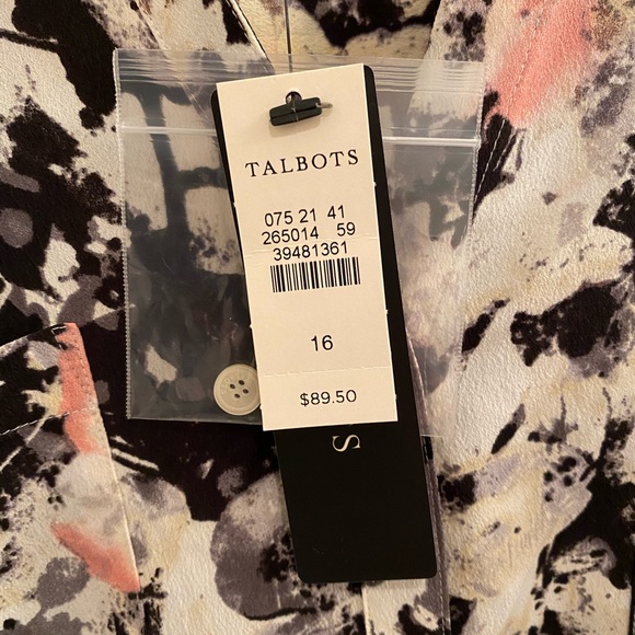 Talbots Floral Blouse NWT Size 16 - Picture 6 of 8